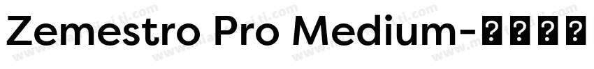 Zemestro Pro Medium字体转换
